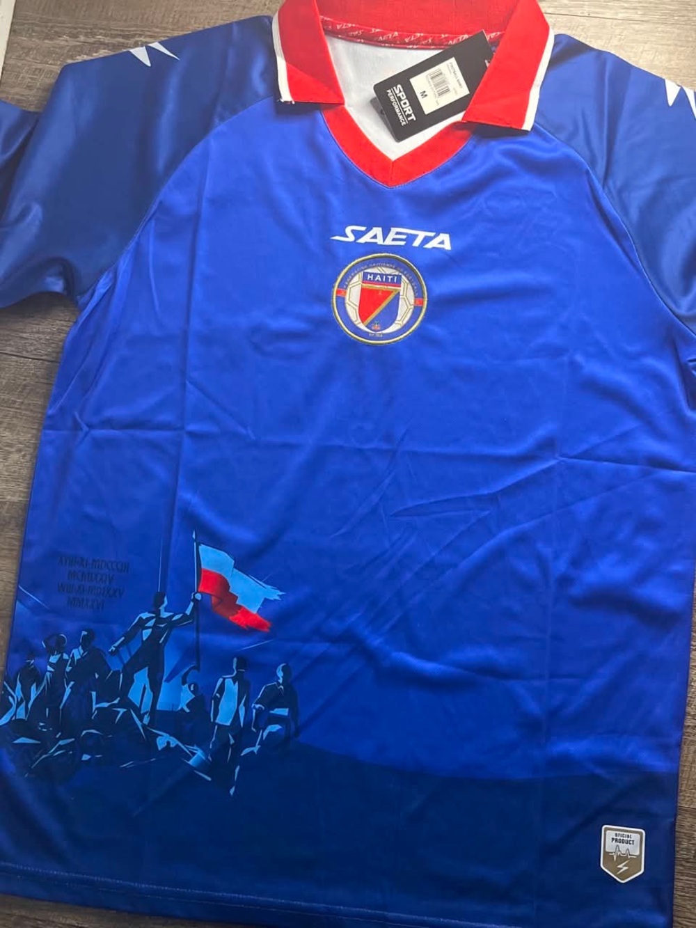 Haitian Soccer Fans Shirt Jersey Style Haiti Flag Football T-Shirt Unisex